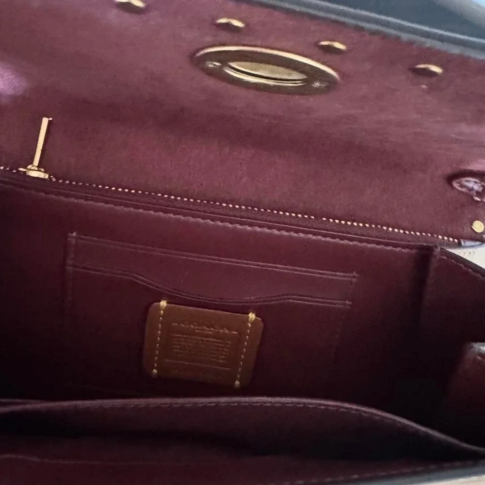 Coach Beige and Gold Crossbody